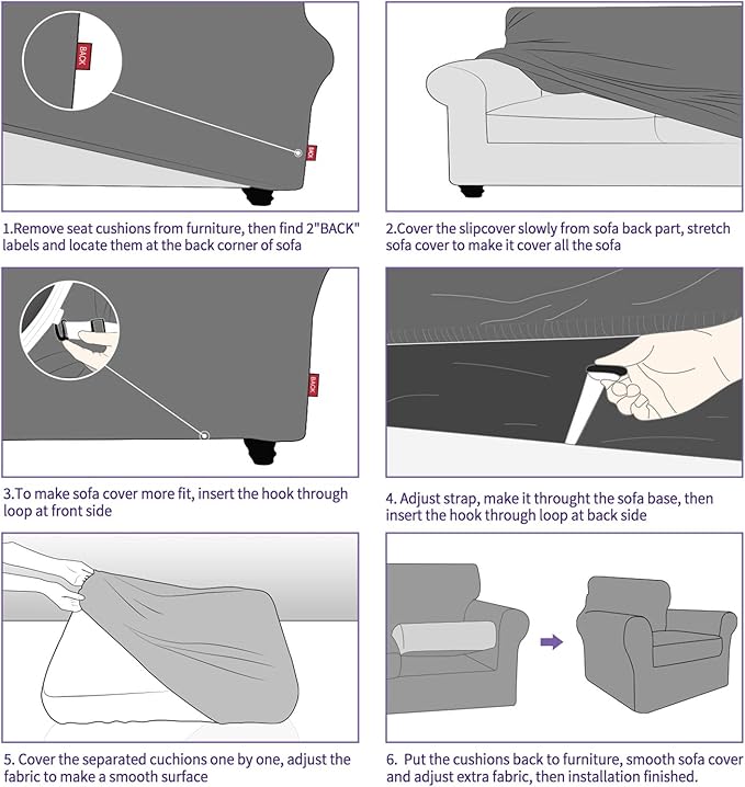 ZNSAYOTX Oversized Velvet 3 Piece Couch Cover