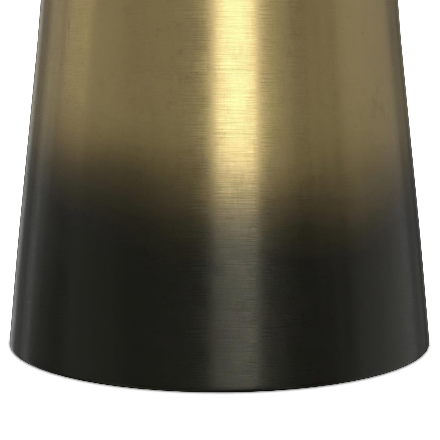 SIMPLIHOME Toby Metal Table - 17" Wide x 18" High Solid Iron Drum Accent Table in Gold and Black Ombre, Industrial Side or End Table for Living Room or Entryway with Sculptural Design, Assembled