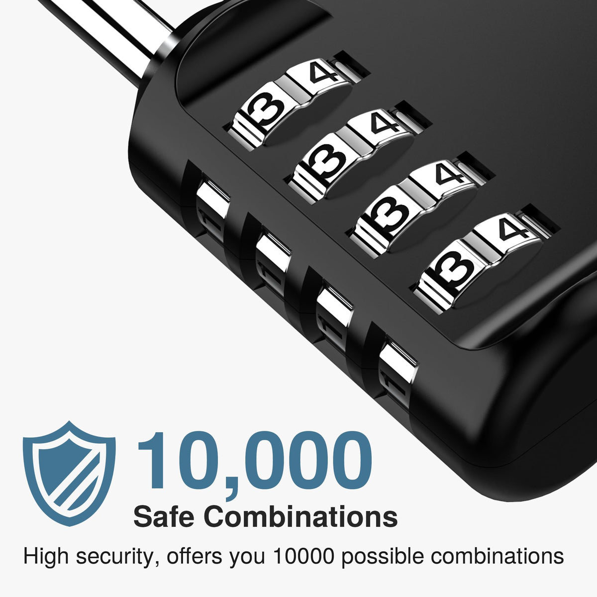 Puroma 2 Pack Combination Lock for Locker 4 Digit Outdoor Waterproof Padlock for School, Gym, Sports, Fence, Toolbox, Gate, Case, Outdoor, Hasp Storage (Black)