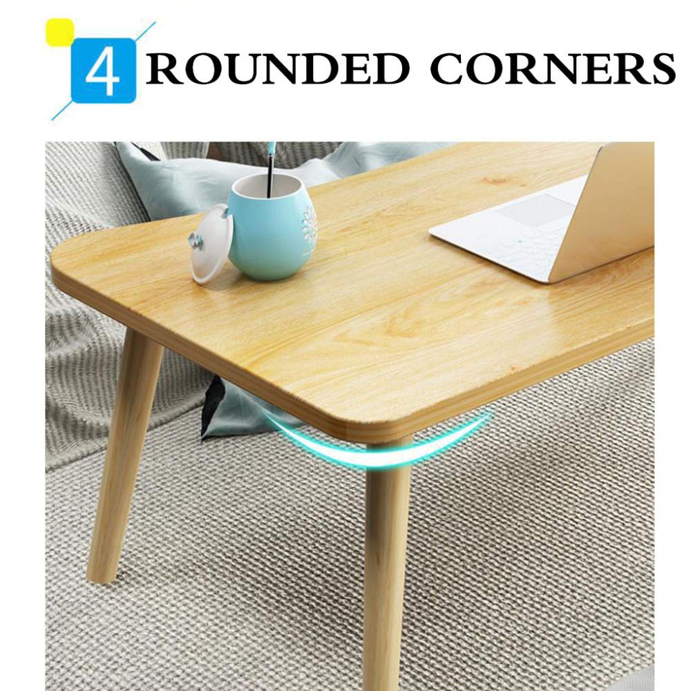 Wooden Laptop Bed Table,Sofa Stand with Large Desktop,Suitable for Living Room,Bedroom and Office,ARC-White