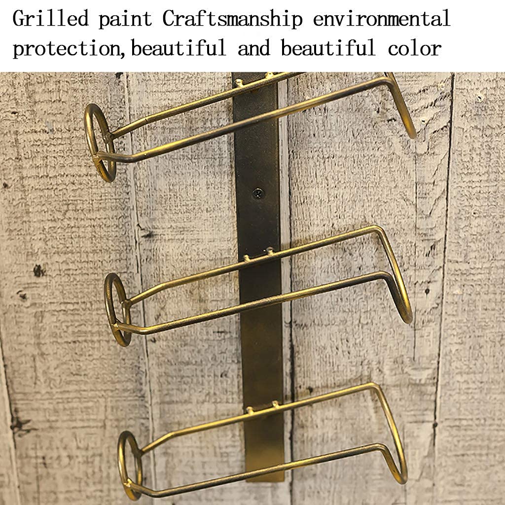 UGD8TQR Wine Shelf Wall Mounted Wine Bottle Holder Metal for Living Room Cafes Restaurants Bars 75×20Cm