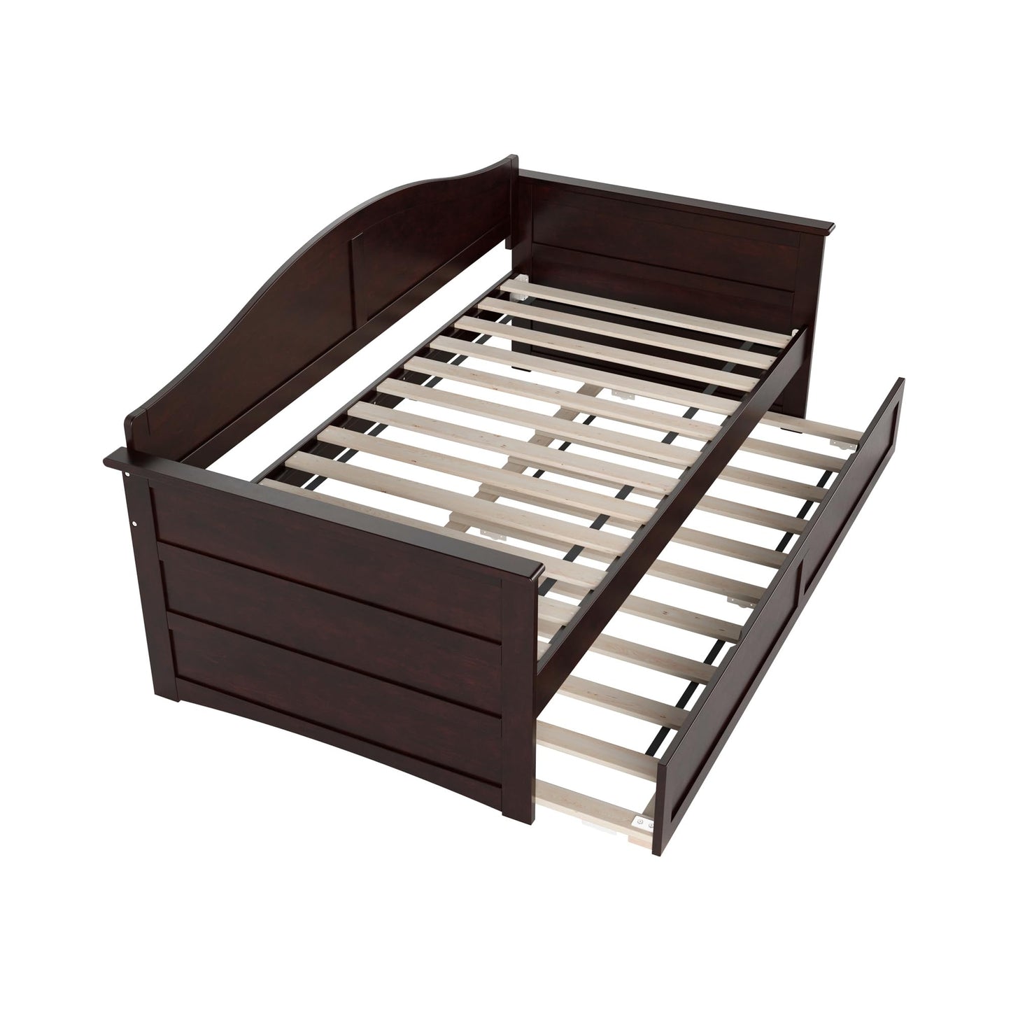 AFI, Acadia Twin Size Wood Daybed Frame with Twin Trundle, Espresso (Black)