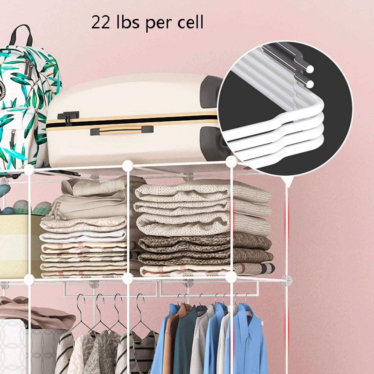 WuDLi Portable Closet Portable Wardrobe Cube Wardrobe Combination Wardrobe Modular Cabinet Locker for Bedroom Clothes Shoes Toys Wardrobe Closet Portable Wardrobe