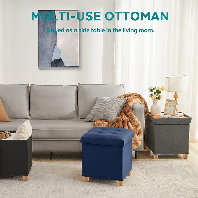 BRIAN & DANY Ottoman with Storage, Square Storage Ottoman