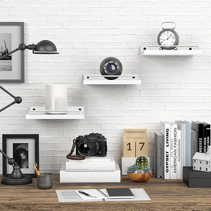 RYOFOBETTO Small Floating Shelf, 6 X 9 Inches Farmhouse Wall Shelves