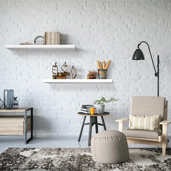 SAUMONIERES 24 Inch Floating Wall Shelves