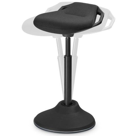 SONGMICS Ergonomic Wobble Stool, Height Adjustable Standing Desk Stool 23.6-33.3 Inches, Swivel Balance Chair with Non-Slip Base, Standing Chair, for Active Sitting, Office, Home, Ink Black UOSC02BK