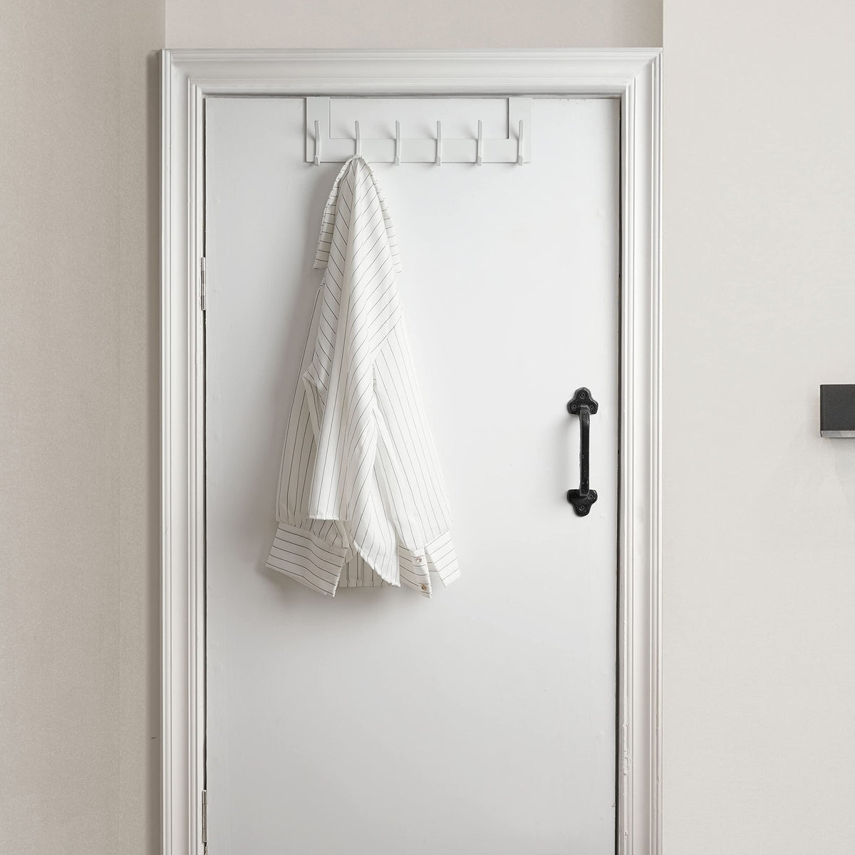 WEBI Over the Door Hooks,Over Door Towel Rack,Door Hanger,Door Coat Hanger,Over the Door Coat Rack,Door Hooks for Hanging Clothes,Back of Door,White