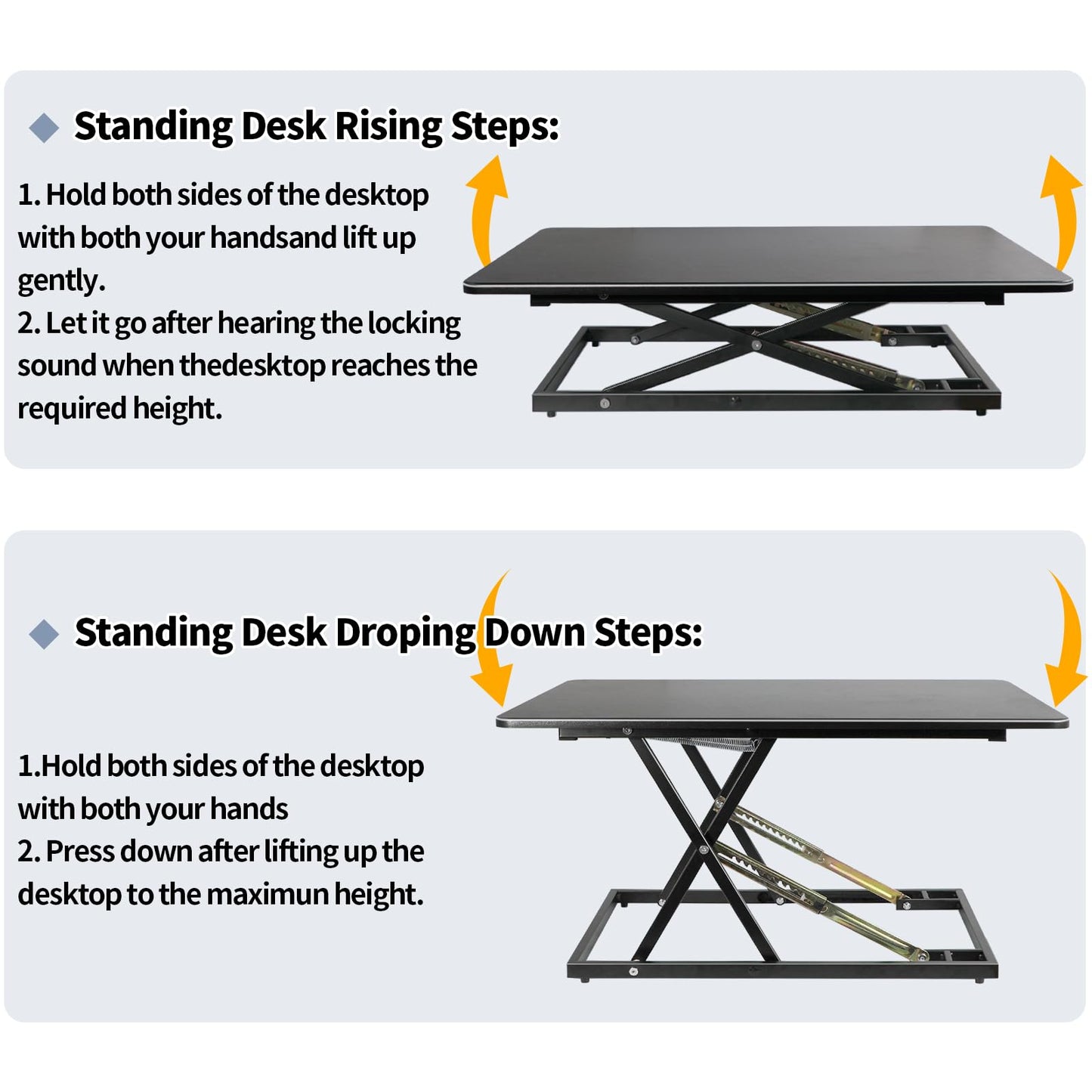 STANDNEE 32in Desk Riser for Standing or Sitting, Large Standing Desk Converter, Height Adjustable Sit Stand Desk Converter, Fully Assembled Monitor Laptop Riser Workstation for Home Office, Black