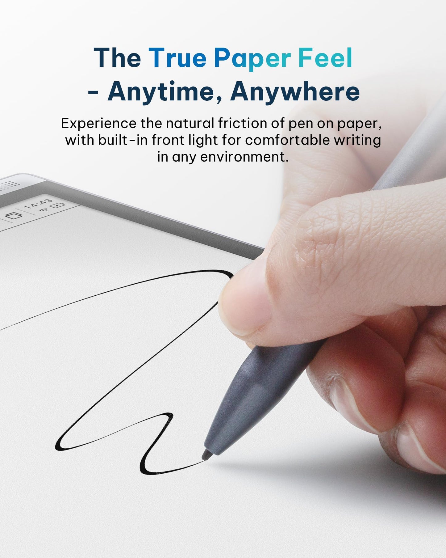 iFLYTEK AINOTE Air 2 Bundle with Blue Folio Case, 8.2-inch AI Paper Tablet Writing Tablet, Digital Notebook with Pen, Voice-to-Text Transcription, Multi-Languages Chatgpt Support