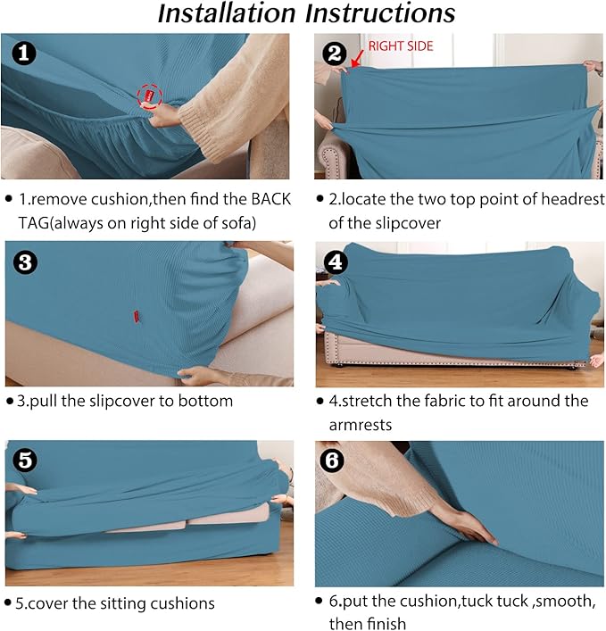 Turquoize 2 Piece Chair Covers Chair Slipcovers