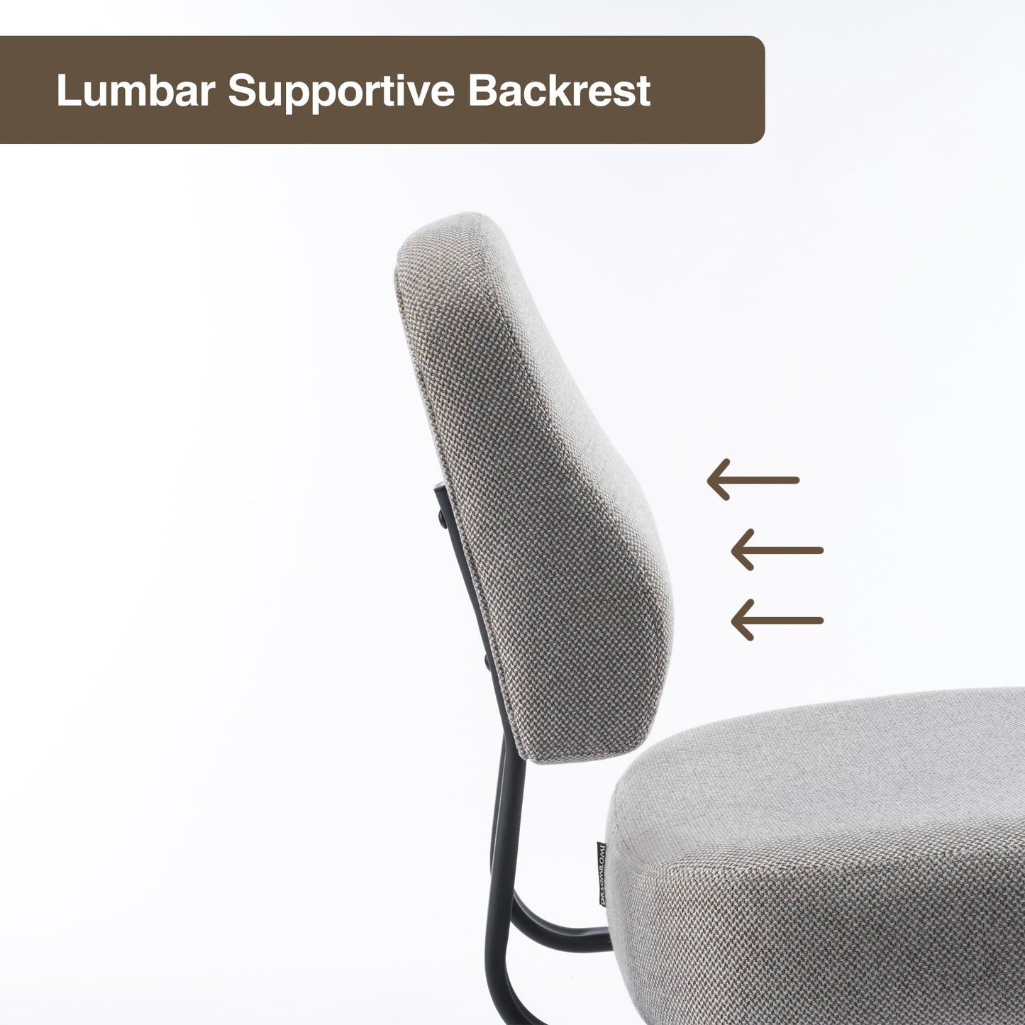 DR.LOMILOMI Pneumatic Swivel Rolling Saddle Stool 504 Kalea with Adjustable Foot Ring for Clinic SPA Tattoo and Home (Urban Taupe, Backrest Add-on)