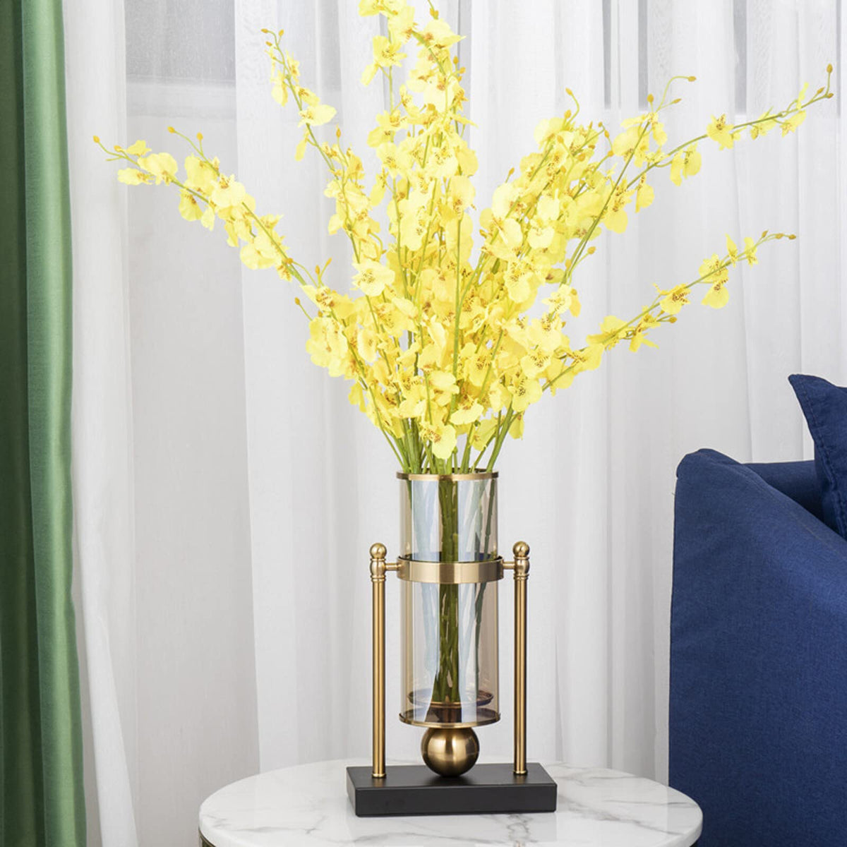Crystal Centerpiece Classic Candlesticks Candle Holder Luxurious Candlestick Holder Exquisite Candlelight Dinner Ornaments for Indoor House Decor Coffee Table Centerpeices Wedding-A H44xl26cm