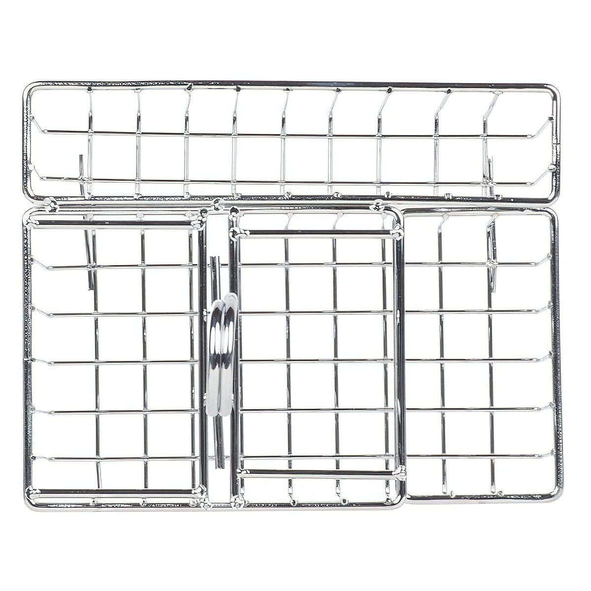 GET Modern Chrome Metal Four Compartment Condiment Caddy Table Caddies Collection