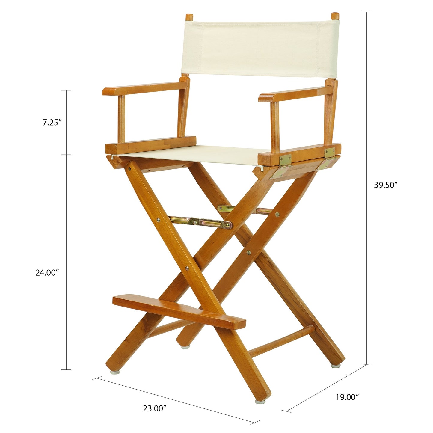 Casual Home 24" Director's Chair Honey Oak Frame-with Wheat Canvas, Counter Height