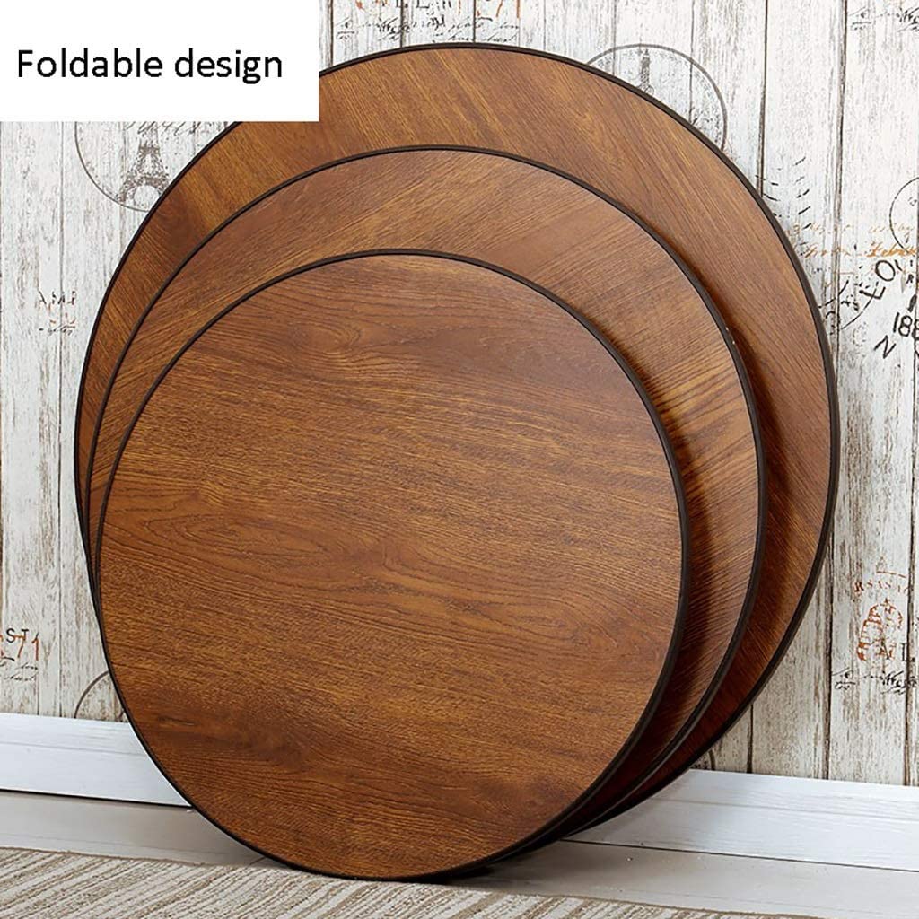 TALSAK Round Folding Tea Coffee Table, Japanese-Style Low Table, Dining Table, Study Table, Small Desk, for Tatami Sitting On The Floor Bedroom Bay Window Tea Room (Size : 70x30cm)