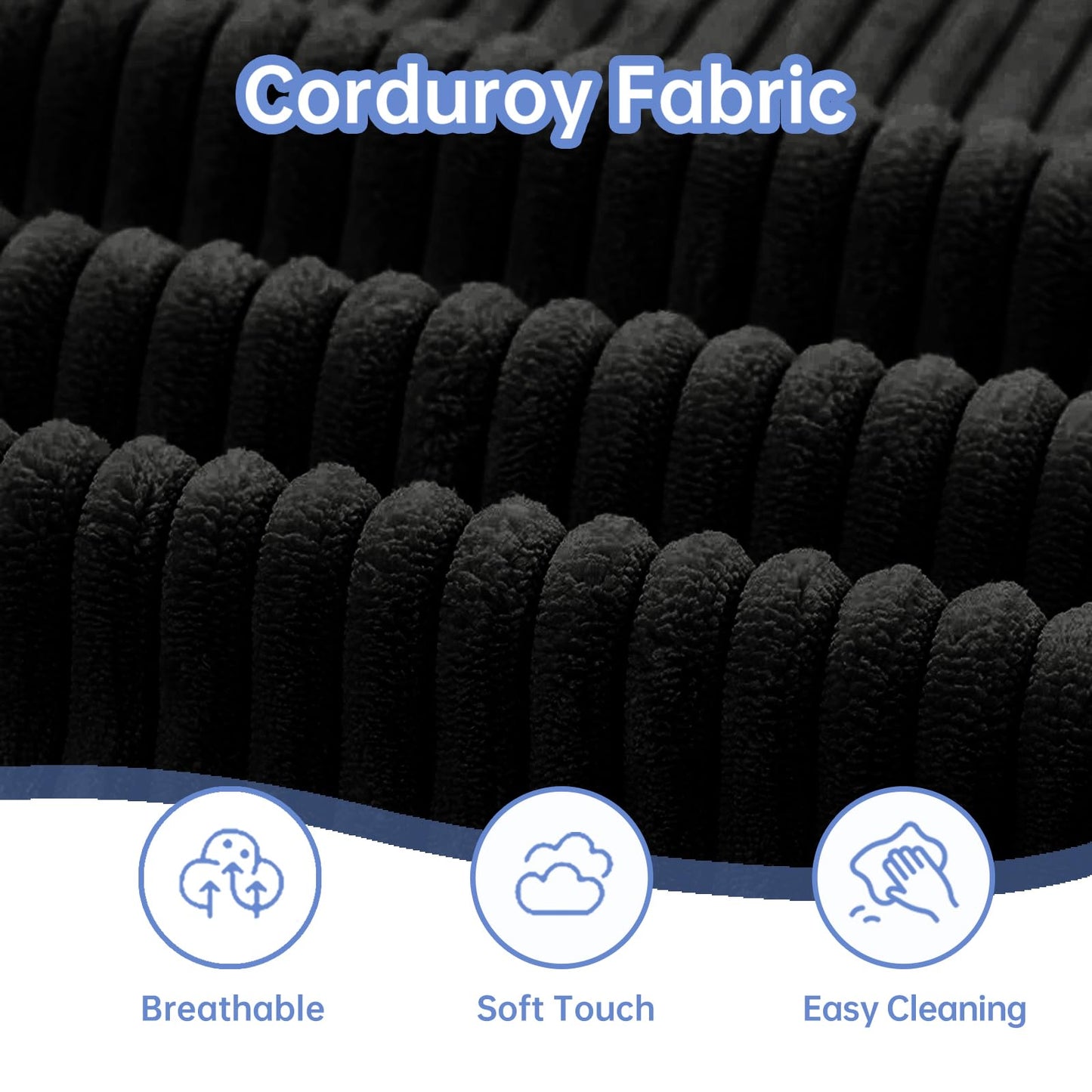 ANONER Sectional Cloud Couch, Folding Sofa Bed with Memory Foam & Pillow, Convertible Futon Chair Floor Couch, Boneless Chaise Lounge, Fold Out Sleeper Chair for Living Room, Bedroom, Black
