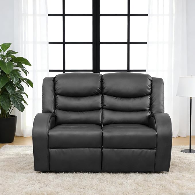 3-Piece Couch Living Room Furniture Sets, Sectional Recliner Sofa Set, Leather