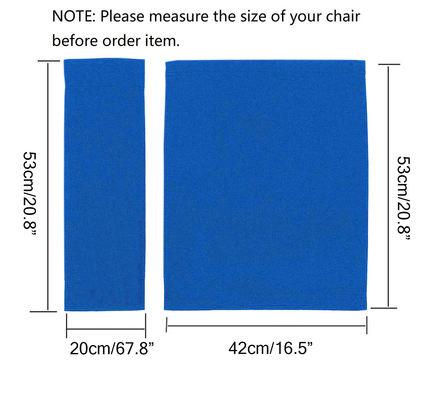 STAY GENT 2 Set Replacement Cover Canvas for Directors Chair, 20cm X 52cm + 52cm X 41cm Blue