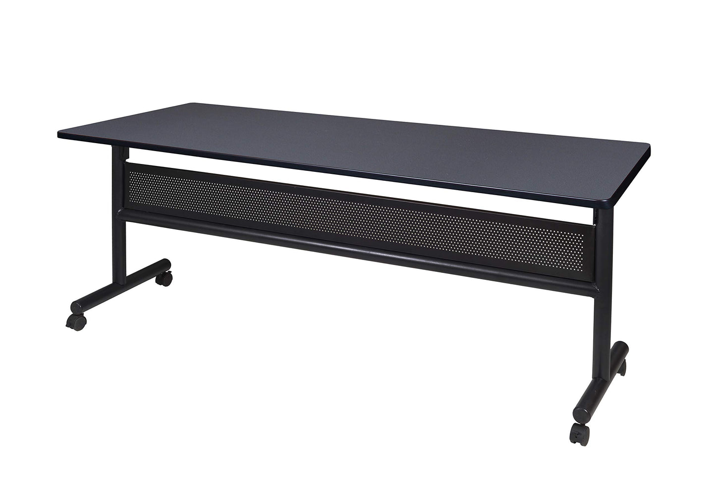 Regency Kobe 72 x 24 in. Flip-Top Training Nesting Table with Modesty Panel- Grey