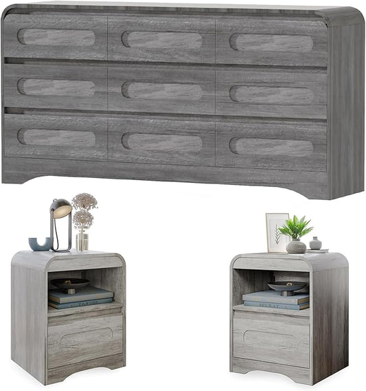 9 Drawer Dresser and Nightstand Sets