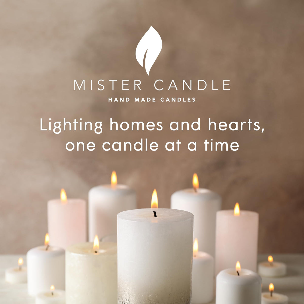 Mister Candle Citronella Candle, Ideal for Indoor & Outdoor Use, 4x8 Tall Pillar Candle, Hand Poured, Premium Wax & Dripless, Made in USA, 150 Hour Burn Time