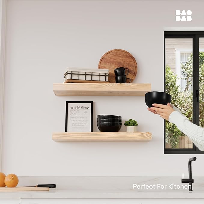 BAOBAB WORKSHOP Solid Wood Floating Shelves