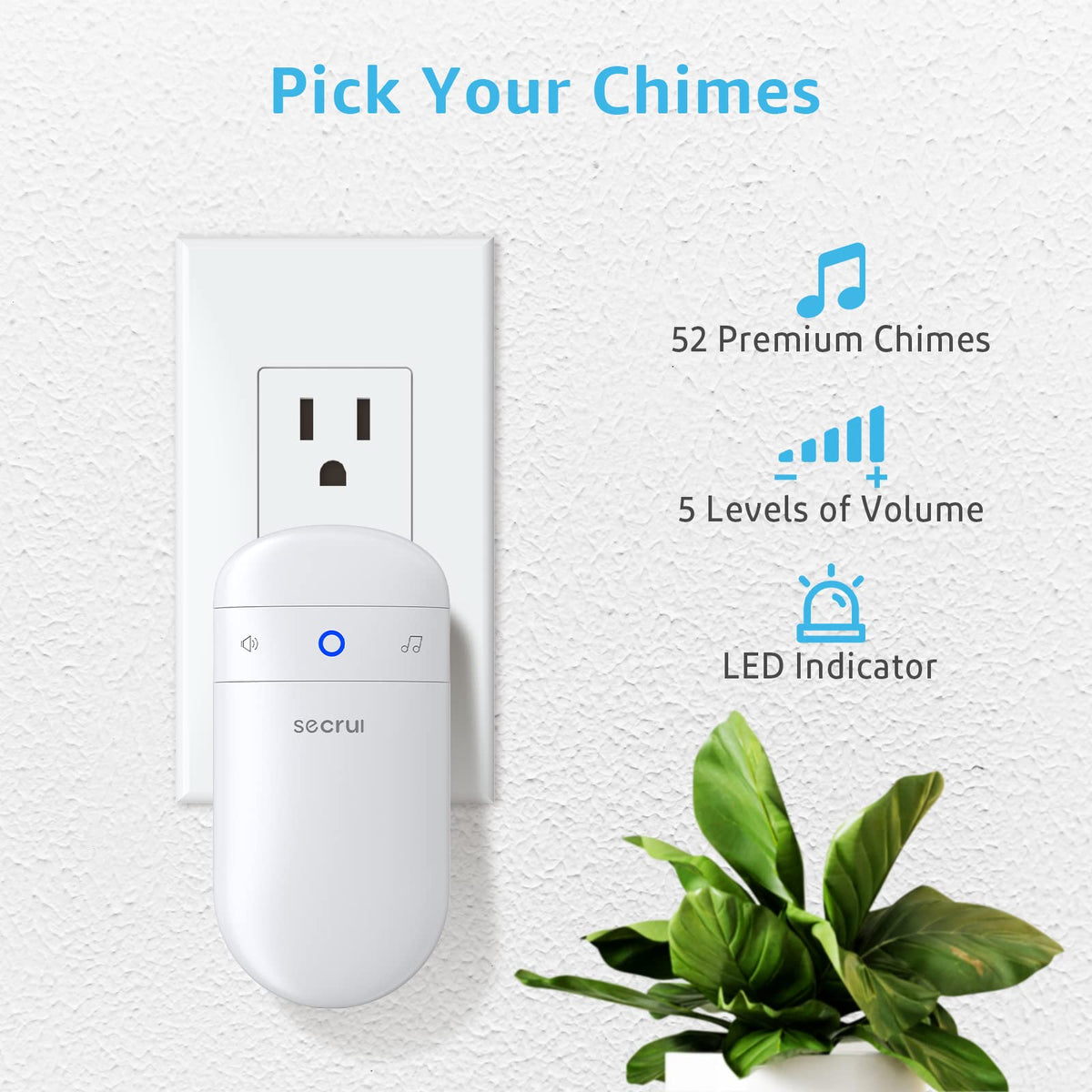 Door Chime When Door Opens, Door Opened Alarm for Home/Business Office/Bedroom Entering, 2-Sensor + 1-Receiver with 500FT Range,58 Chimes,5-Volume Level, Entry Alert for Kids/Toddler/Dementia Safety