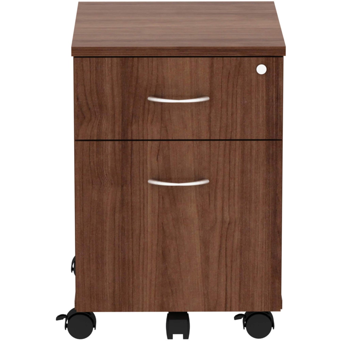 Lorell Revelance Walnut Laminate Mobile Pedestal