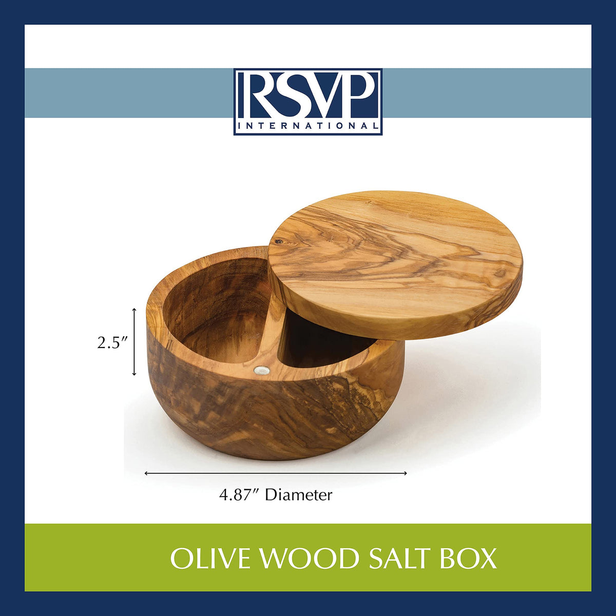 RSVP International Wood Salt Box, One Size
