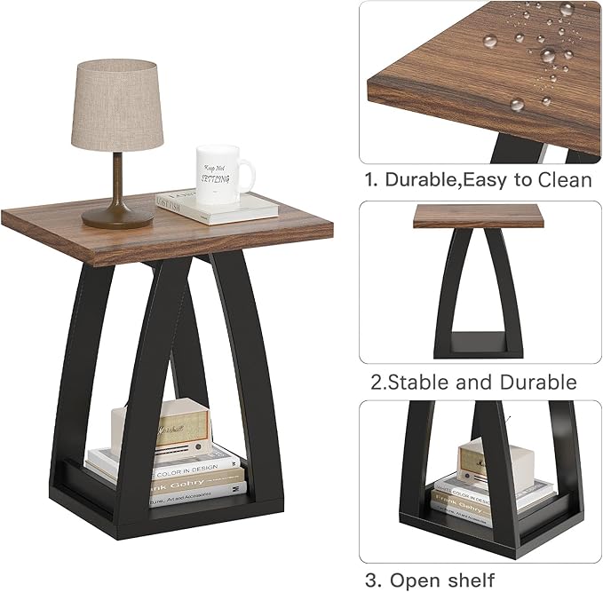 FROMJBEST End Table, Side Table, Nightstand, Sofa Side Table