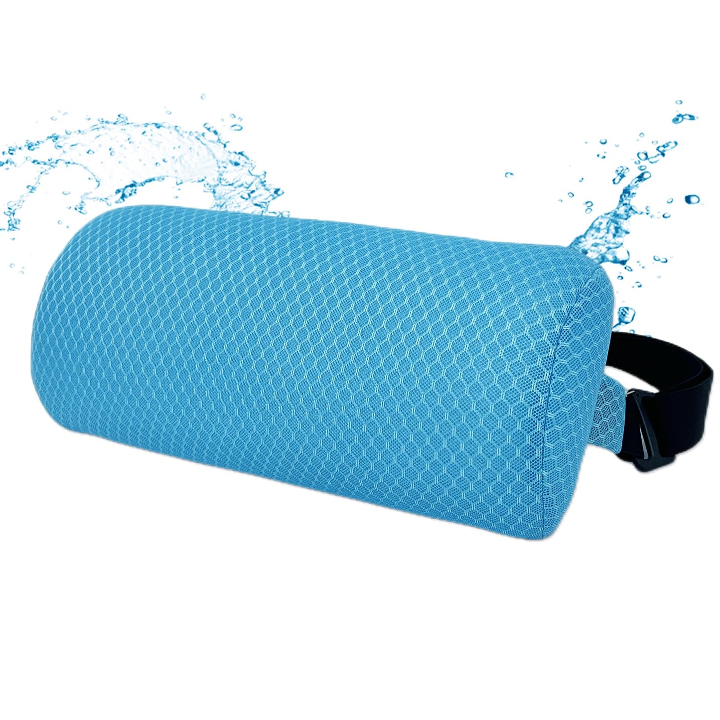 REEZEIVI 1Pack Headrest Pillow for Patio Chaise Lounge,Chaise Lounge Pillows Outdoor 3D air mesh with Elastic Band,Quick Drying and Washable Spa Pillow for Recliner,Beach Chair,Office Chair Blue