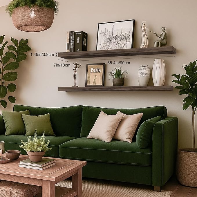 Floating Shelves for Wall, Bathroom Shelves Over Toilet, Wall Shelves & Book