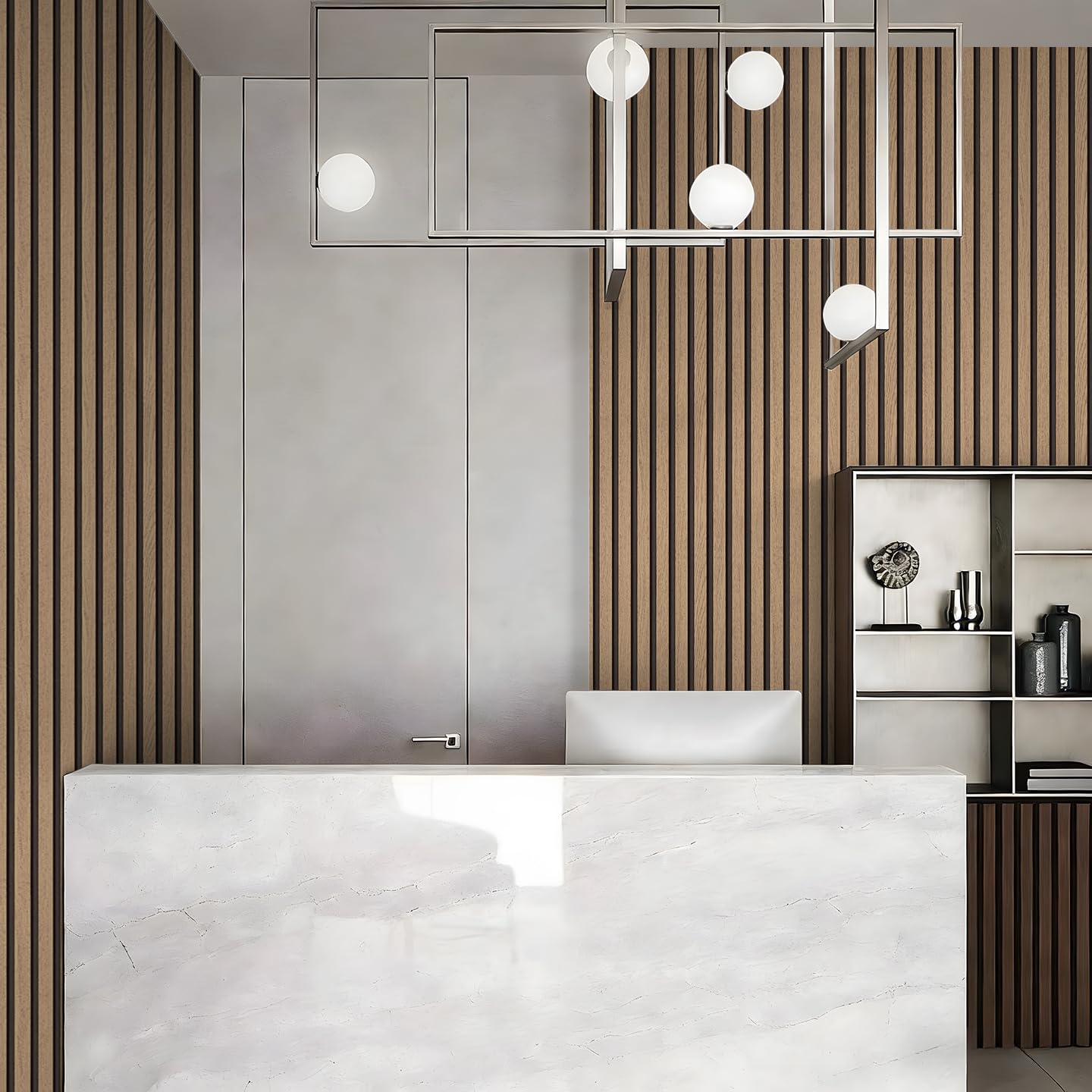 myforHD Wallpaper Peel and Stick Wood Grating Stripe Self-Adhesive Wallpaper Faux Wood Contact Paper Wood Slats Self Adhesive Wall Paper PVC Vinyl Film Removable Waterproof 17.3" x 118"