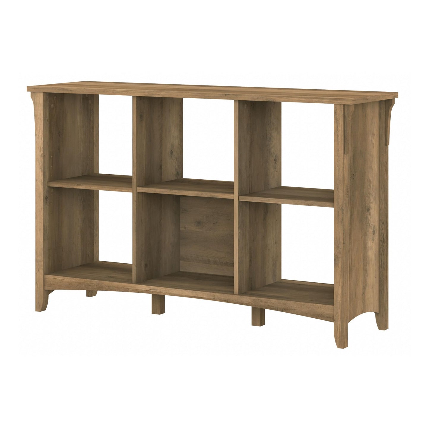 Bush Furniture Salinas 6 Cube Organizer in Reclaimed Pine, Office Storage Solution, Home Organizer with Open Shelving, Compact Unit for Books and Supplies