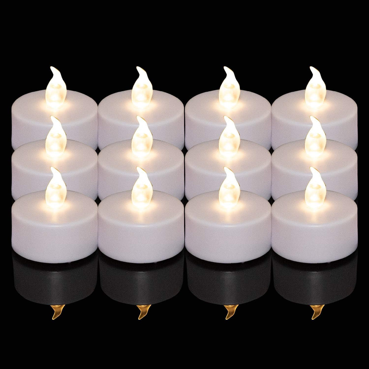 Nancia LED Tea Lights Candles- 100PACK Flameless Candles Realistic and Bright Flickering Long Lasting 200Hours for Holiday Celebration,Home Decoration Warm White