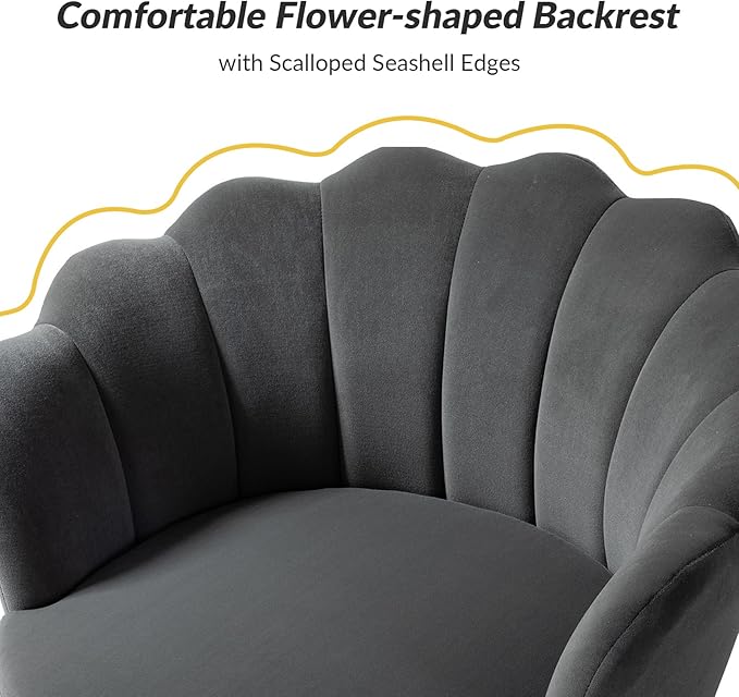HULALA HOME Modern Velvet Accent Chair