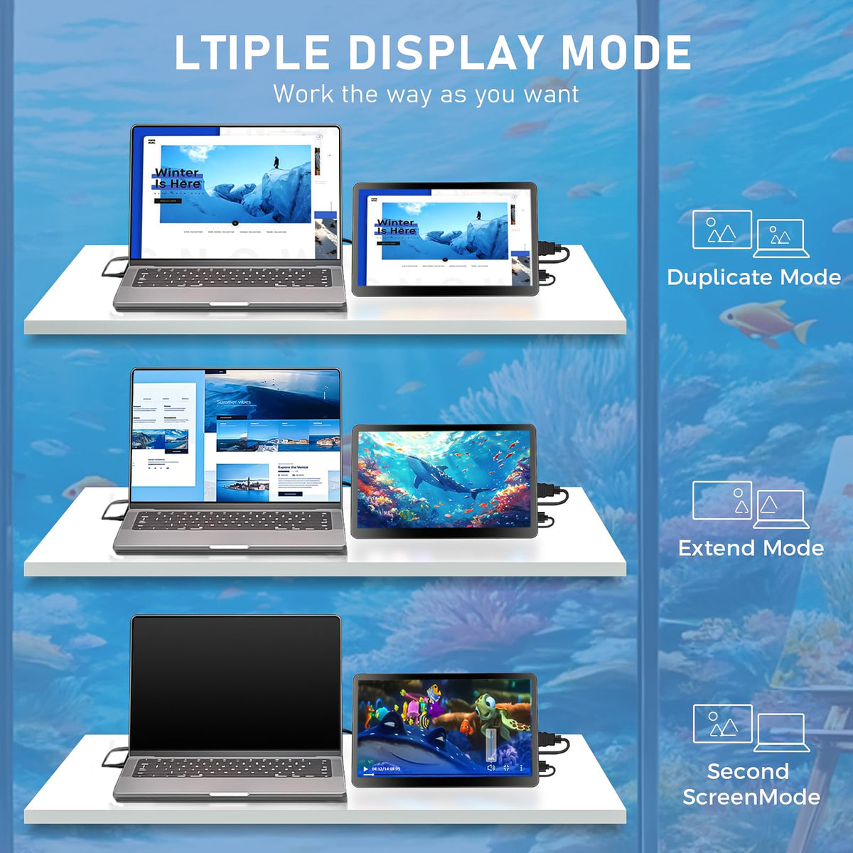 HMTECH Raspberry Pi Monitor 7 Inch HDMI Monitor 800x480 LCD Screen Display with Case Second/Extend Screen for Raspberry Pi 400/4/3/2/Zero/B/B+ Jetson Nano Win11/10/8/7, Dual Speakers, Non-Touch