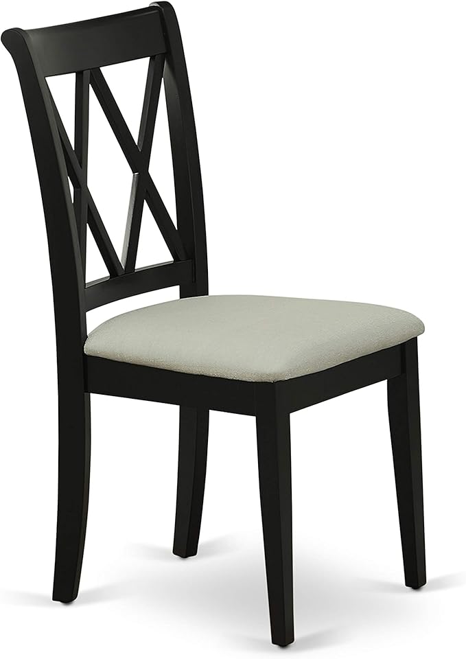 East West Furniture CLC-BLK-C Clarksville Dining Room Chairs