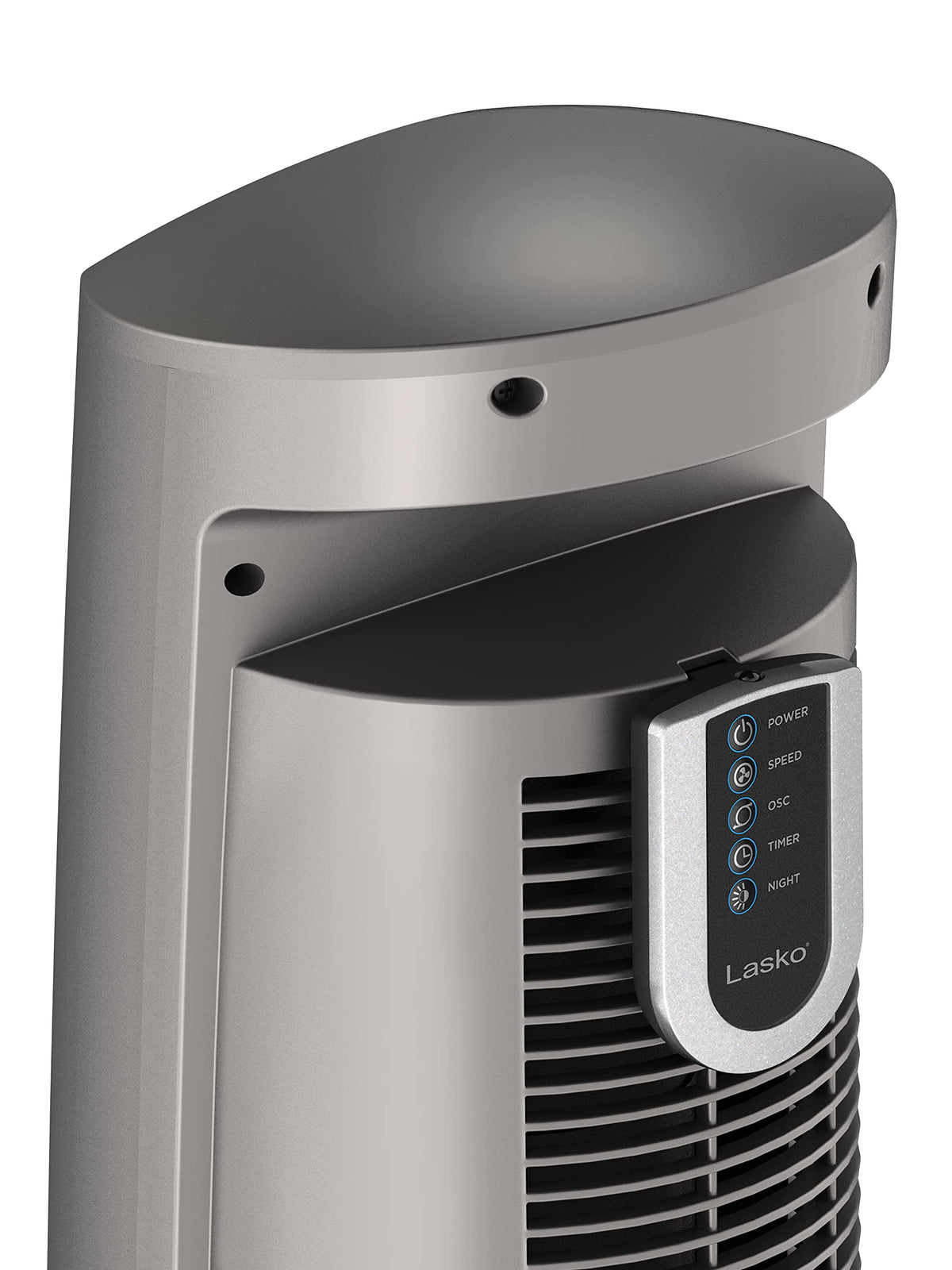 Lasko Oscillating Tower Fan with Remote, Quiet Floor Fans for Bedroom, 42", Woodgrain and Grey, T42954