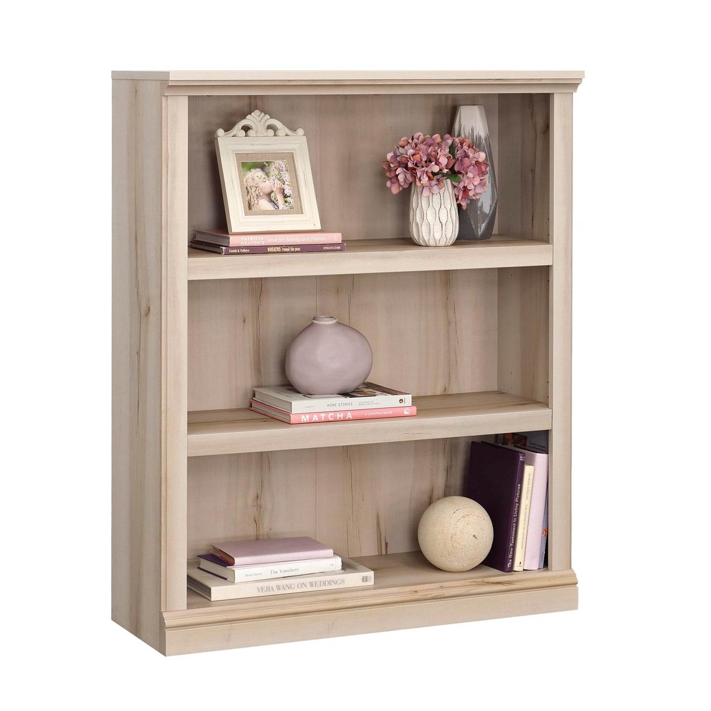 Sauder Miscellaneous Storage 3-Shelf Display Bookcase, Pacific Maple Finish