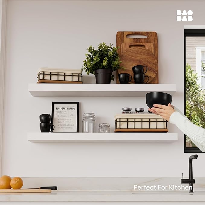 BAOBAB WORKSHOP Wood Floating Shelves