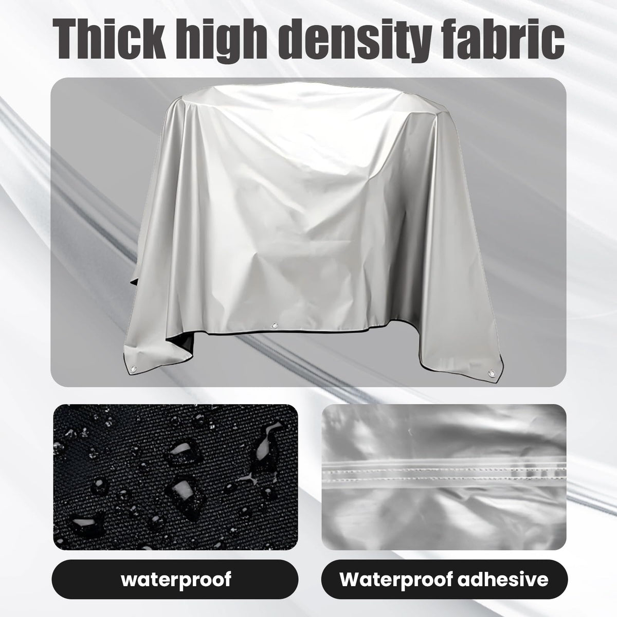 TOTOCOVE Jumbo Machine Cover - Breathable, Rust Preventing, Water & Dust Proof, Tear Resistant Silver (Silver+Black, 57.87*38.58)