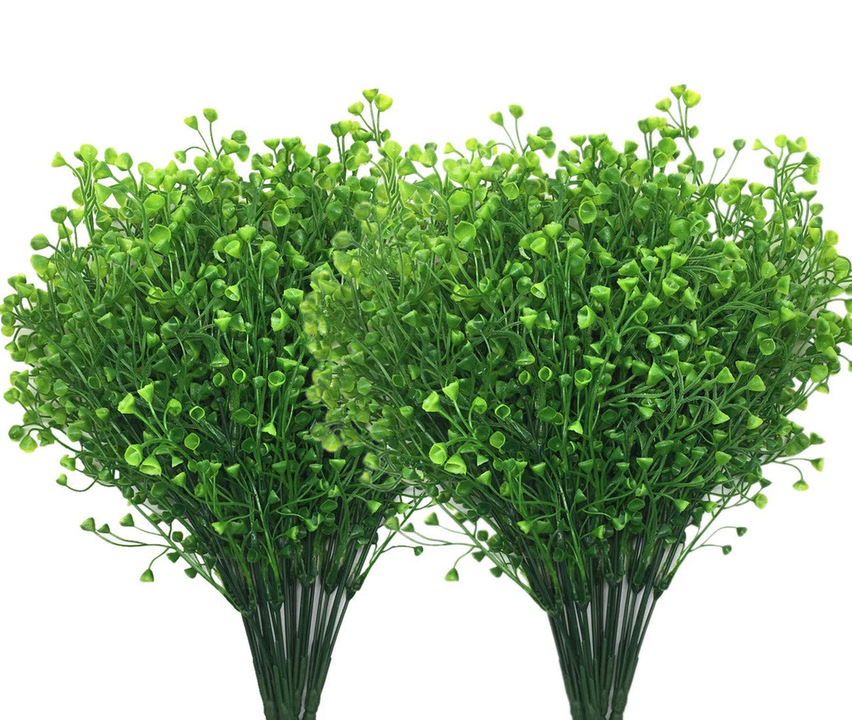 PASYOU Artificial Plants, Fake Bell Grass Flowers Plastic Greenery Lifelike Patio Yard Corridor Indoor Outdoor Home Garden Balcony Party Pot Planter Filler Table Arrangement Decoration Green 8 pcs
