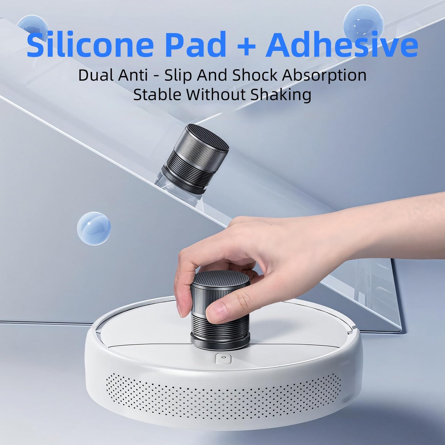 Adjustable Microwave Riser Pads- 0.9-1.5in Height (4Pack,Graey）Metal Material