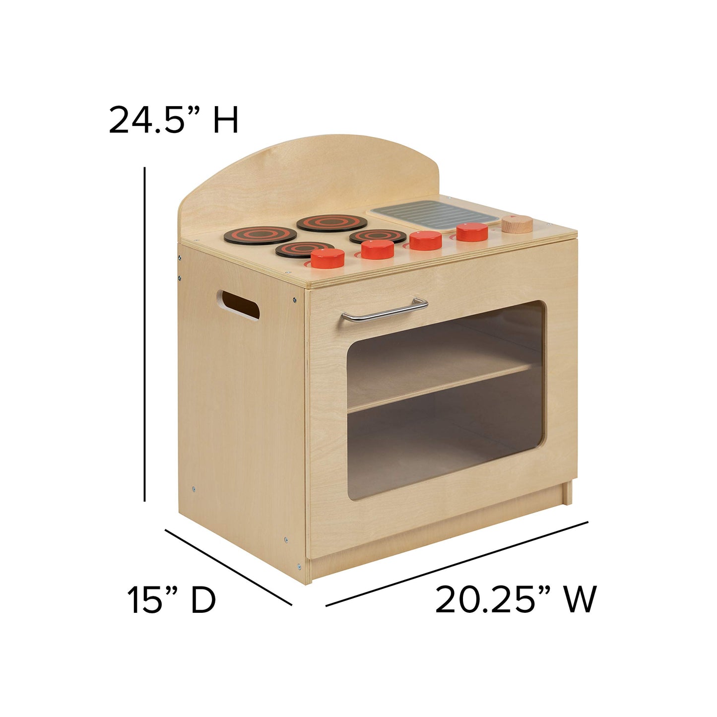 Flash Furniture Hercules Children's Wooden Kitchen Stove for Commercial or Home Use - Safe, Kid Friendly Design