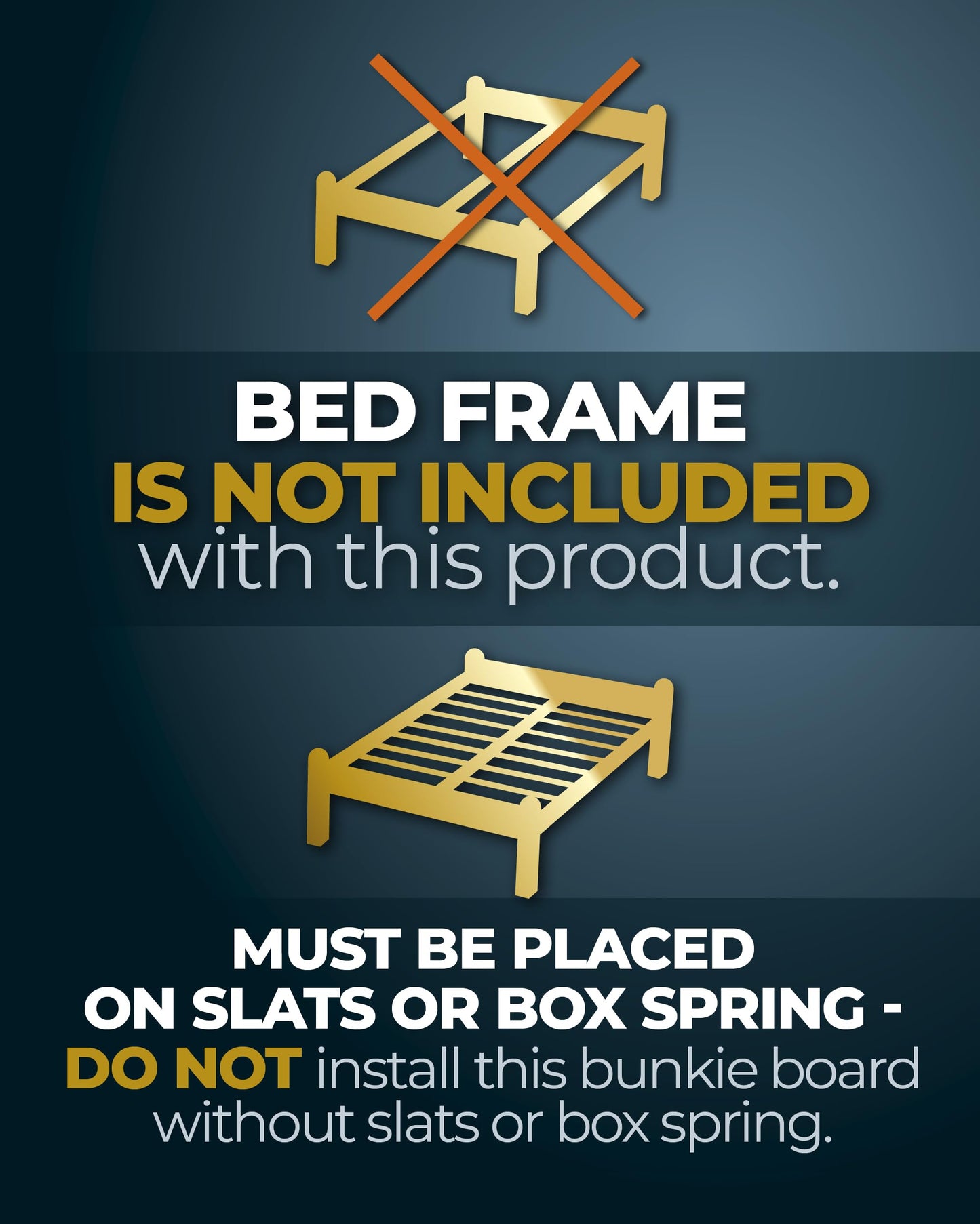 Golden Home Essentials Premium 10mm King Bunkie Board (76" x 80") – Slim Low-Profile Mattress Support – Quiet, Moisture-Resistant, Lightweight Bed Board for Platform & Slatted Frames