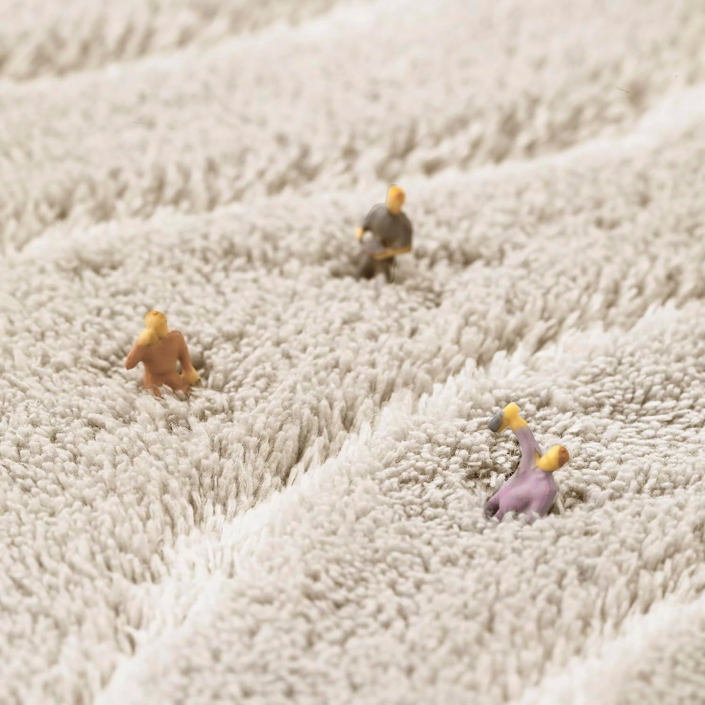 MINIDEAR Toilet Rugs 24x20 - U Shaped Beige Thick Memory Foam Contour Rugs,Ultra Soft & Plush Fluffy, Non-Slip, Quick Dry, Absorbent Washable Floor Microfiber Mat for Home Decor Accessories