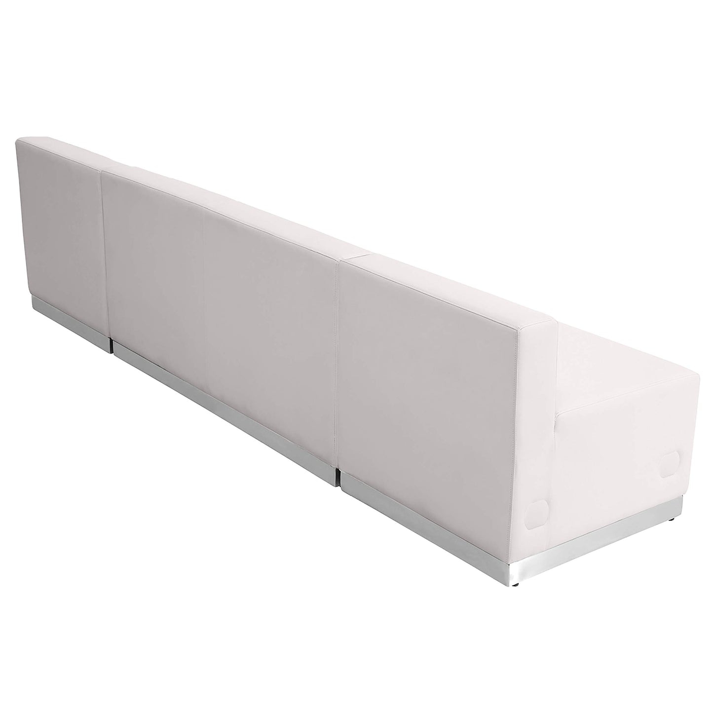 Flash Furniture HERCULES Alon Series White LeatherSoft Reception Configuration, 3 Pieces