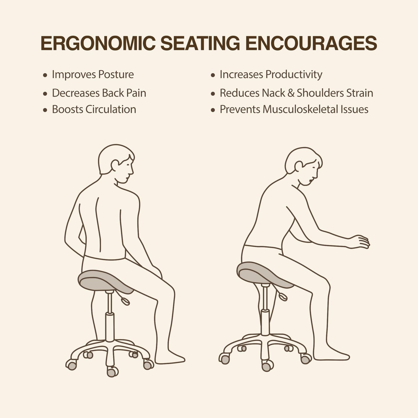 DR.LOMILOMI Haku 506 Series Ergonomic Saddle Stool, Adjustable Pneumatic Swivel Rolling Stool with Wheels for Salon, Medical, Spa, Tattoo, Home and Office, Grey